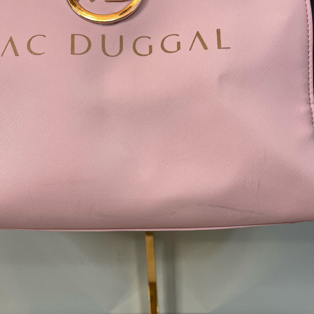 MAC DUGGAL Satchel Shoulder Handbag Womens Synthetic Convertible PVC Pink Black - Picture 5 of 12